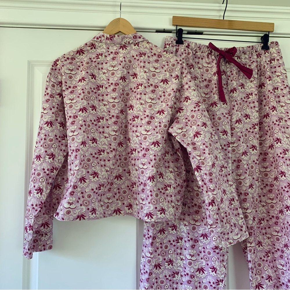 For Days Pajama Set Organic Cotton Poplin Printed Long Sleeve Top Pants Size XL - Picture 6 of 8